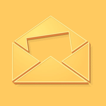 recommend clip art: ikona vintage 3D z obrysem i cieniem