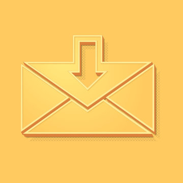 recommend clip art: ikona vintage 3D z obrysem i cieniem