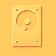 ikona vintage 3D z obrysem i cieniem © vempireart