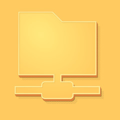 ikona vintage 3D z obrysem i cieniem © vempireart