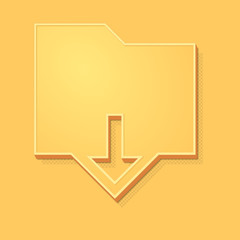 ikona vintage 3D z obrysem i cieniem © vempireart