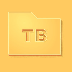 ikona vintage 3D z obrysem i cieniem