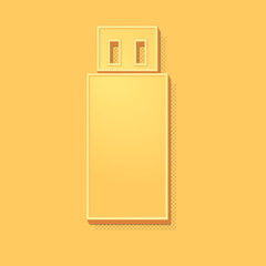 ikona vintage 3D z obrysem i cieniem