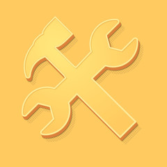 ikona vintage 3D z obrysem i cieniem