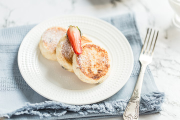 Curd cheese croissants with berries