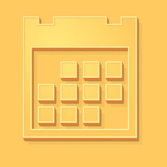 ikona vintage 3D z obrysem i cieniem © vempireart