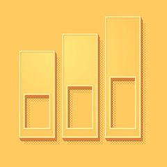 ikona vintage 3D z obrysem i cieniem