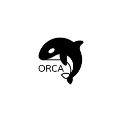 Naklejka premium Orca icon. Vector illustration.