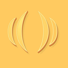 ikona vintage 3D z obrysem i cieniem © vempireart