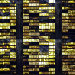 Closeup of Abstract skyscrapers windows in the city