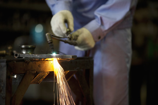 Male Worker Welding