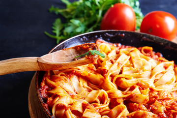 pasta with red sauce