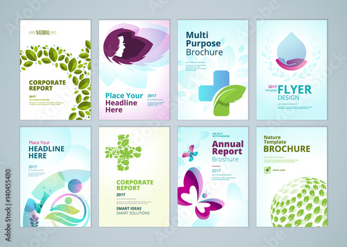 healthcare and natural products brochure cover design and flyer healthcare and natural products brochure cover design and flyer, Presentation templates