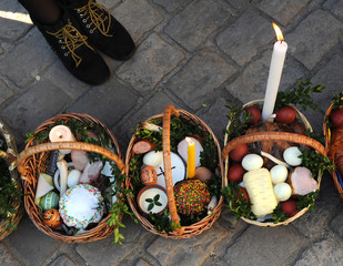 Easter basket, eggs, Orthodox Easter,