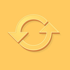 ikona vintage 3D z obrysem i cieniem © vempireart