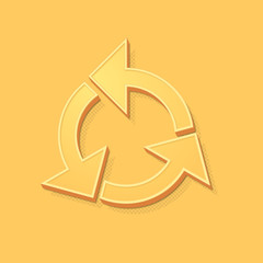 ikona vintage 3D z obrysem i cieniem © vempireart