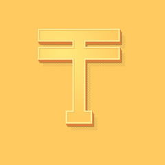 ikona vintage 3D z obrysem i cieniem © vempireart