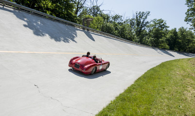 Vintage red race car