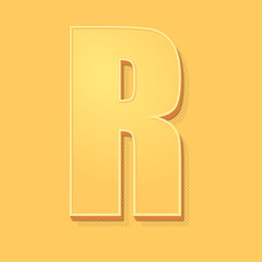 ikona vintage 3D z obrysem i cieniem