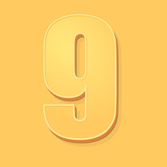 ikona vintage 3D z obrysem i cieniem © vempireart