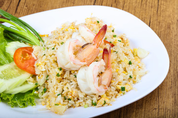 Fried rice with prawn