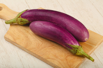 Raw violet eggplant