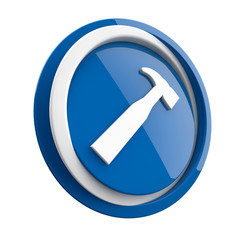 ikona plastikowa 3D niebieskie koło i pierścień