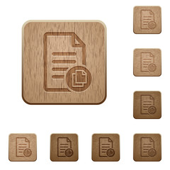 Copy document wooden buttons