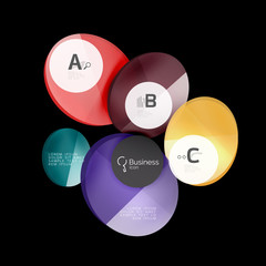 Abstract circles on black