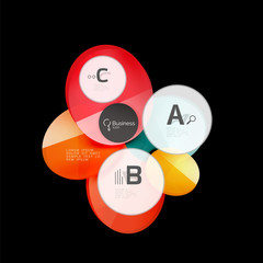 Abstract circles on black