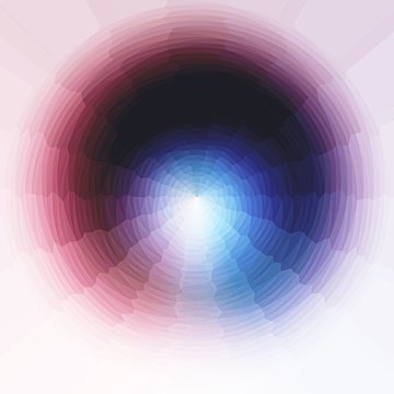 Triangular Pattern in Sphere. Color Spectrum Geometric Pattern.