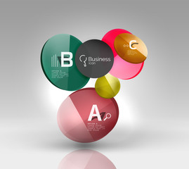 Circle geometric abstract background