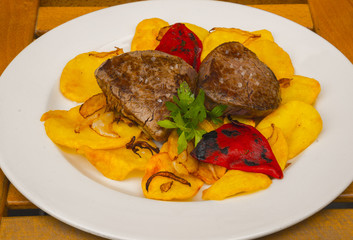 Delicious grilled veal sirloin