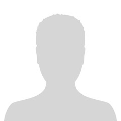 Default male avatar profile picture icon. Grey man photo placeholder.
