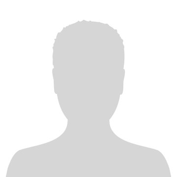 Default male avatar profile picture icon. Grey man photo placeholder.