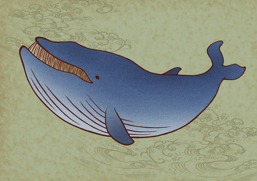 ピースフルクジラさんのイラスト原画◎ ピースフルクジラさんのイラスト原画◎