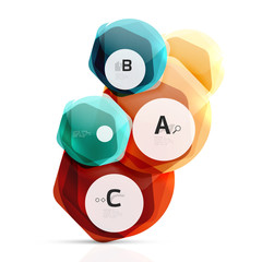 Aqua glossy glass elements