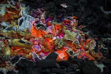 Charcoal embers background