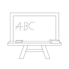 Cartoon outlined object.