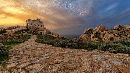 Fototapeta premium Capo testa old lighthouse