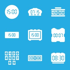 Set of 9 weekday filled icons