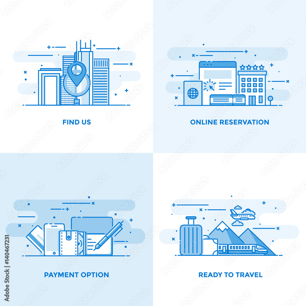 Poster flat line designed concepts 10