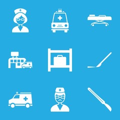 Set of 9 medic filled icons