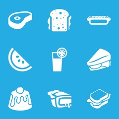 Set of 9 slice filled icons