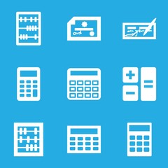 Set of 9 accounting filled icons