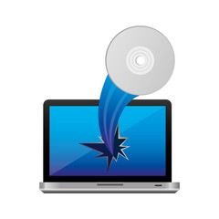 computer camera with hole icon, vector illustraction design