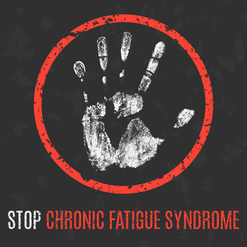 Vector. Human sickness. Stop chronic fatigue syndrome.