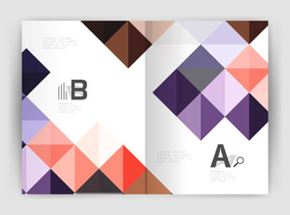 Fototapeta premium Minimalistic square brochure or leaflet business template