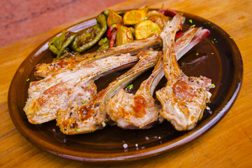 Grilled gourmet lamb cutlets