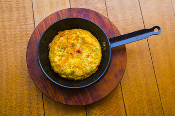 Typical spanish delicious omelette - tapas concept